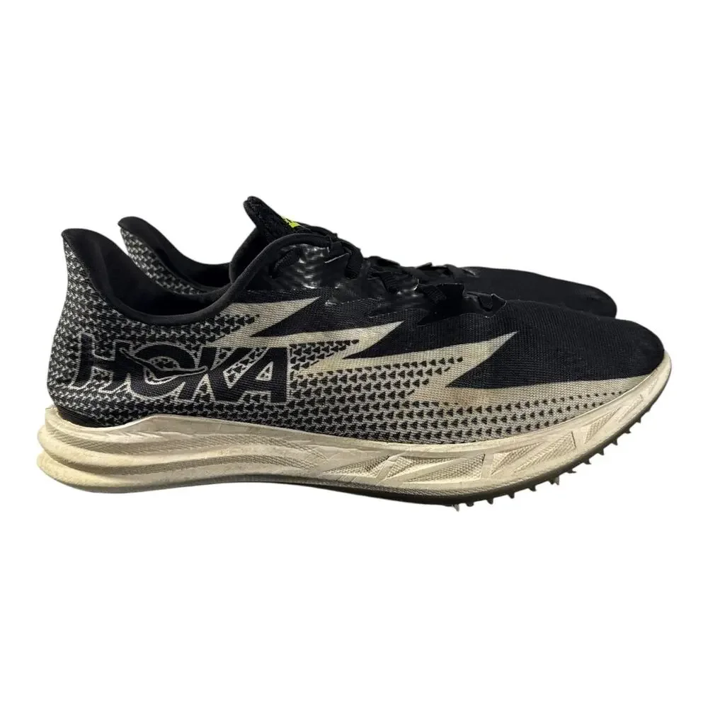 Hoka One Men’s Crescendo MD Black Running Track Sneakers 1134520 BWHT Size 12 W - Picture 2 of 10